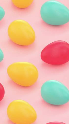 Pink and Green Gradient Easter Animated Mobile Video