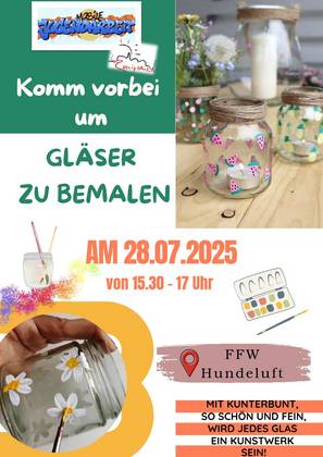 Gläser bemalen MoJa 28.07 Hundeluft Gläser