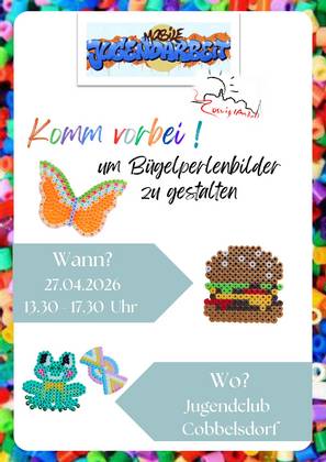 Bügelperlenbilder gestalten MoJa 27.04 Cobbelsdorf Bügelperlen