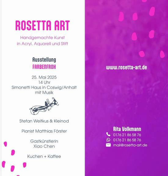Rosetta Art Flyer Din lang Rosetta bearbeitet