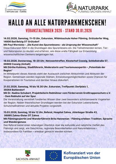 Naturparkmenschen Veranstaltungen Stand 30.01.2026 Seite 1