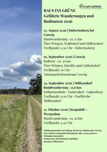 2026 Raus ins Grüne Wanderungen und Radtouren (2)