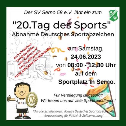 Tag des Sports in Serno 2023