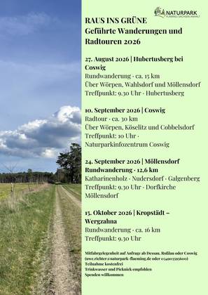 Raus ins Grüne! 2026 Raus ins Grüne Wanderungen und Radtouren (2)