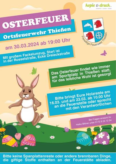 Osterfeuer Thießen