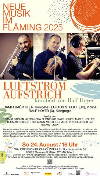 Plakat LUFTSTROMAUFSTRICH NMIF 2025 bildschirm buchholzmühle8 25
